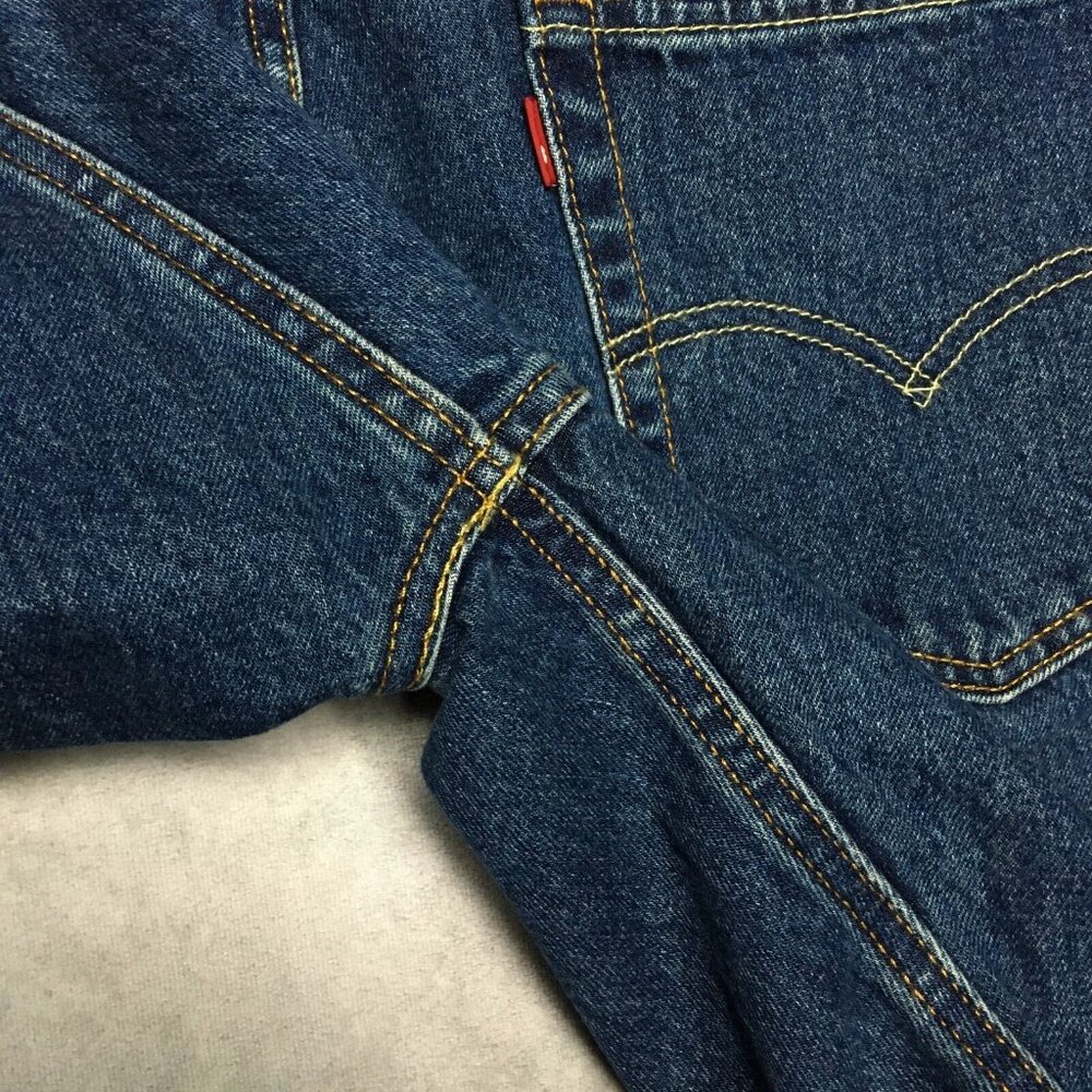 Levis Mens 505 Regular‎ Fit Blue Jeans size 38x28 Cotton Denim Pants Zipper Fly - Picture 11 of 16